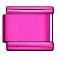 Primo piano di un charm rosa opaco per bracciale modulare italiano in acciaio al titanio - Maglia Singola (H002-31-single) / 1 Pezzo/Confezione / Viola Frutto Del Drago