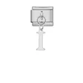 Eslabón de amuleto italiano plateado con colgante de letra I para pulseras modulares - Letra I (ICG570-I) / Plateado