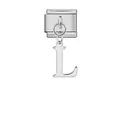 Charm modular italiano plateado con colgante de letra L en acero inoxidable - Letra L (ICG570-L) / Plateado