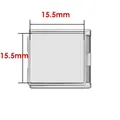 Eslabón de pulsera modular italiana cuadrado de acero inoxidable 15,5 mm para DIY - Eslabón Cuadrado Ancho Plateado (ICJ1797-1) / 15.5x15.5mm / Plateado
