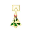 Weihnachtsbaum-Anhänger für italienisches Modularmband in Gold mit Emaille und Steinen - Weihnachtsbaum 1 / Gold