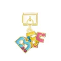 Charm modulare italiano dorato con lettere BFF in smalto colorato e cristalli lucenti. - Modulo Lettera BFF / Oro