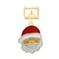 Detaillierte Nahaufnahme des goldenen Weihnachtsmann-Modul-Charms für italienische Armbänder - Weihnachtsmann / Gold