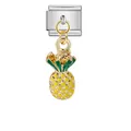 Pendentif ananas exquis pour accessoires de bijoux modulaires DIY créatifs et uniques - Style Ananas Modulaire Italien (ICG391-2)