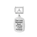 Maglia per bracciale italiano minimalista in acciaio con citazione Best Friends - Incisione Best Friends (FM_0167)