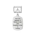 Ciondolo italiano in acciaio inox con incisione per suocera e nuora regalo speciale - Incisione Mother-In-Law And Daughter-In-Law (FM_0170)