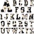 Set of 26 camouflage chenille letter patches 7cm iron-on embroidery for DIY apparel - Set of 26 / Camouflage