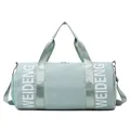 Large capacity mint green cylindrical gym bag for yoga, training and short trips - Green