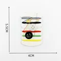 Portable mini sewing kit with multi-color threads needles and buttons variant view - Patch Accessories Kit