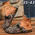 Sabots confortables à motif paisley avec doublure chaude en fausse fourrure et boucle - 35 / Velours Noir