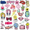 Collection of 25 cute cartoon embroidered iron-on patches for DIY clothing decoration - Cartoon Patch Combination / 25 Pack