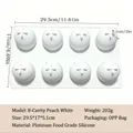Specificaties van de witte siliconen moussevorm met 8 perzikvormige holtes - 8-Holte Perzik (CZ8207) / Wit