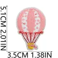 Dimensioni dettagliate per la toppa ricamata a forma di mongolfiera rosa da stirare - Mongolfiera Rosa (C9YY-076-19)