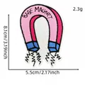 Close-up detail of Babe Magnet embroidered patch with size and weight measurements - Babe Magnet Style (13#)