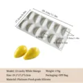 Detaillierte Größenangaben für 12-fache Mango-Silikon-Moussekuchenform - 12-Loch Mango Weiß (175g)(CZ8251)