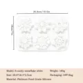 Witte 6-vaks sneeuwvlok siliconen cakevorm, voedselveilig materiaal, 26,8 cm x 18,3 cm groot - 6-Holte Schneevlok Wit (185g)