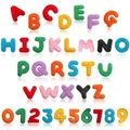 Colorful chenille embroidered alphabet and number iron-on patches for DIY clothing decor - Full Set Letters and Numbers (S19ZM-185-YT) / 36 Pieces Set (Full Set)