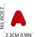 Detailed red chenille letter A embroidery patch measuring 2.5cm by 2.3cm for DIY crafts - Letter A (S19ZM-05-A) / Red