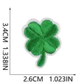 Diagramma delle dimensioni per toppa ricamata quadrifoglio verde, dettaglio 3,4x2,6 cm - Quadrifoglio Verde (X19HD-05-23)