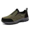 Zapato de senderismo verde para hombre con suela de goma gruesa antideslizante y cómoda - Verde Militar