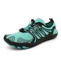 Cyan and black breathable quick-dry outdoor water shoes with non-slip rubber sole - 36 / Cyan