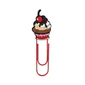 Close-up of a creative red paperclip featuring a cute cartoon cupcake stationery charm. - Cupcake Style (3) / Style 3