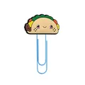 Cute cartoon taco decorative metal paperclip bookmark for office and school supplies - 19