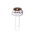 Cute cartoon coffee cup paperclip bookmark for creative office and school stationery - 5