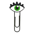 Creative green evil eye cartoon decorative paperclip bookmark for office and school supplies - 7