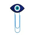 Blue Evil Eye paperclip bookmark with creative cartoon design for office stationery - 11
