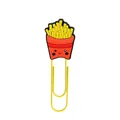Cute cartoon french fries paperclip bookmark in yellow metal for creative office decor - 10