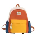 Vibrant colorful lightweight children's backpack featuring orange and yellow panels - Small (Ages 1-3) / Orange