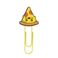 Cute cartoon pizza slice decorative yellow large metal paperclip for stationery - 16