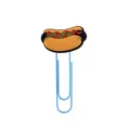 Cartoon hot dog shaped decorative paper clip with blue metal bookmark for office DIY supply - 18