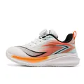 Baskets respirantes en mesh blanc pour hommes avec dégradé orange et lacet rotatif. - 28 / Mandarine