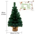 Mini green Christmas tree with dimensions 60cm height and 35cm width, burlap base. - 60cm Style