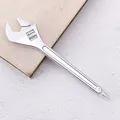 Unique wrench-shaped ballpoint pen with realistic metallic silver finish for students - Silver Adjustable Wrench Shape