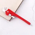 Creative pipe wrench shaped ballpoint pen in bright red finish, perfect gift for students. - Red Pipe Pliers Shape