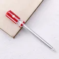 Creative red screwdriver shaped ballpoint pen with magnetic handle for student gift - Red Screwdriver Shape