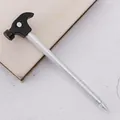 Stylo à bille magnétique créatif en forme de marteau et de clou pour les cadeaux - Forme de Marteau à Panne Ronde Noir