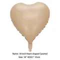 Premium 18-inch caramel heart-shaped foil balloon for party and wedding decoration - 18 Inch Heart Caramel