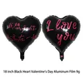18-inch black heart-shaped foil balloon featuring I Love You and romantic Chinese prints - 18-inch Heart Chinese & English Confession - Black