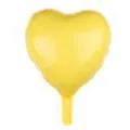 Globo decorativo de papel de aluminio amarillo con forma de corazón para Año Nuevo 2026 - Corazón / Amarillo