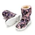 Pink and purple camouflage snow boots with thick white fleece lining and non-slip sole - 27 / Camo Pink