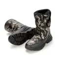 Durable camouflage patterned children's snow boots with non-slip thick soles - 27 / Black Gold Camouflage