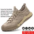 Scarpe antinfortunistiche kaki traspiranti con intersuola in Kevlar e suola antiscivolo - 38 / 2333 Stile Maglia Sabbia (Senza Acciaio)