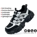 Zapatos de seguridad ligeros para mujer con puntera de acero y suela antipinchazos. - 35 / Estilo para Todas las Estaciones (2609) / Plateado