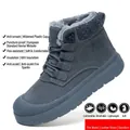 Botas de seguridad duraderas de ante gris con forro polar y punta de acero - 38 / Estilo 2567 Acolchado / Gris