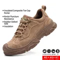 Zapatos de trabajo de seguridad marrones transpirables con suela antiperforación - 37 / Estilo 2271 Todas las Estaciones / Camel