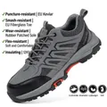 Professional grey men's safety shoes with steel toe cap and puncture-resistant sole - 38 / 8866JY Insulated Style / Gray